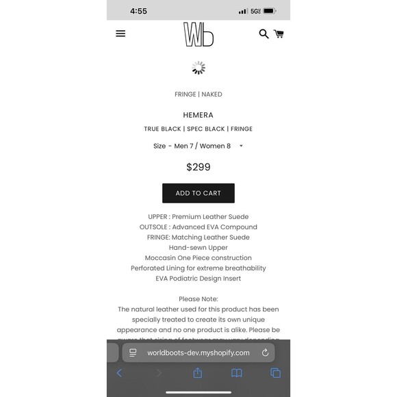 WB Moccasin Size Mens 7 Womens 8 True Black Hemera Fringe 100% Leather Suede - Picture 6 of 16